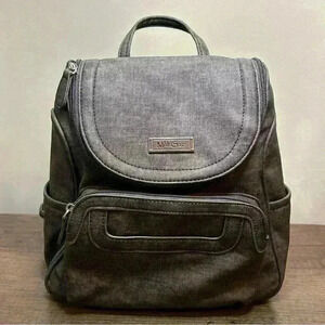 Multi Sac Faux Leather Gray Backpack